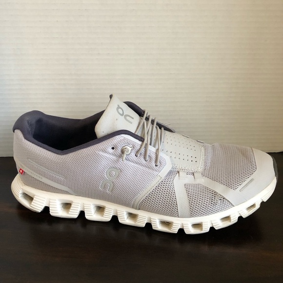 Men’s Grey and White On Running Cloud Shoes Size 11 - Picture 5 of 16